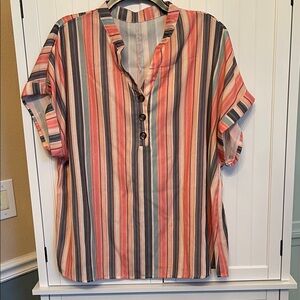 SHEIN Multicolor Striped Casual Shirt